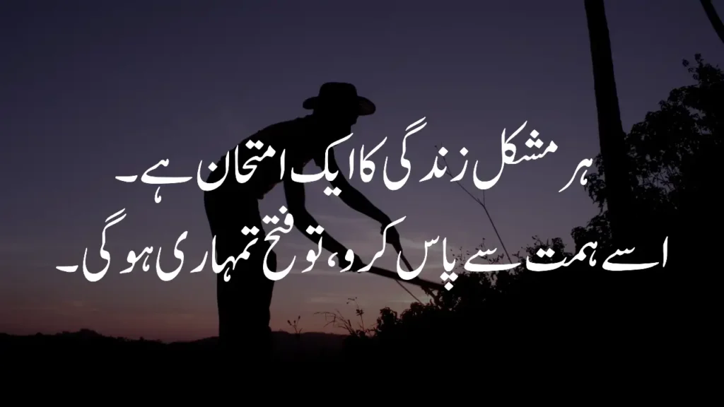 Test of life in Urdu quote