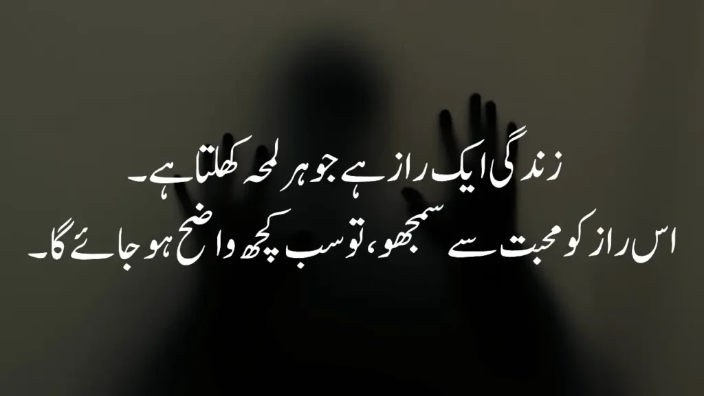 Mystery of life in Urdu quote