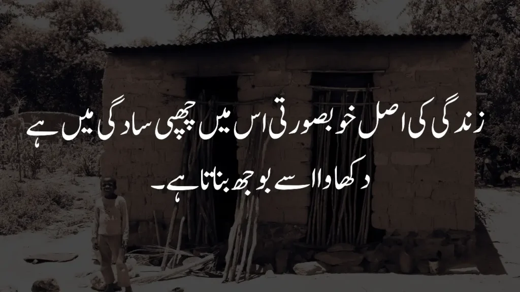 Simplicity in life quotes in Urdu
